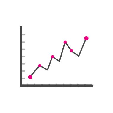 İzole edilmiş iş grafiği vektör illüstrasyonu