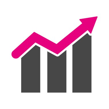 İzole edilmiş iş grafiği vektör illüstrasyonu