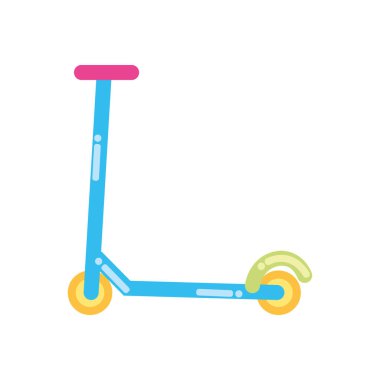 İzole edilmiş renkli scooter simgesi Vektör illüstrasyonu