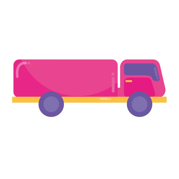 Side View Colored Truck Icon Vector Illustration — Stock Vector