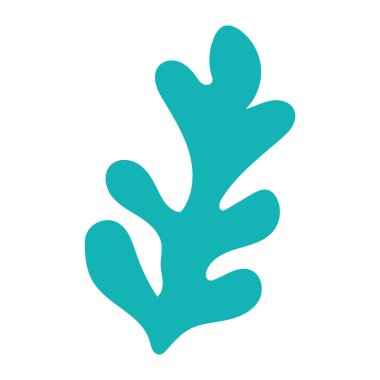 İzole edilmiş yaprak simgesi Düz Tasarım Vektörü illüstrasyonu