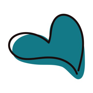 İzole edilmiş kalp simgesi Düz Tasarım Vektörü illüstrasyonu