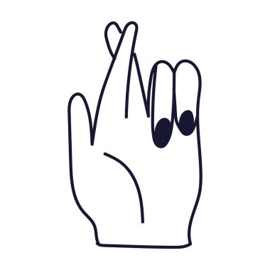 İzole edilmiş el simgesi Düz Tasarım Vektörü illüstrasyonu