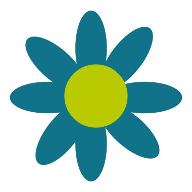 Ayrı dekorasyon çiçek simgesi Düz Tasarım Vektörü illüstrasyonu