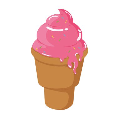 Isolated colored ice cream sketch icon Vector illustration