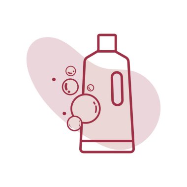 İzole edilmiş sıvı sabun şişesi ikonu Vektör illüstrasyonu