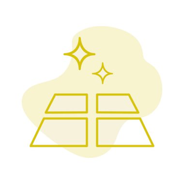 İzole edilmiş temiz ve parlak zemin simgesi Vektör illüstrasyonu