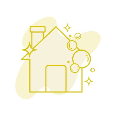 İzole edilmiş temiz ve parlak bina ikonu Vektör illüstrasyonuName