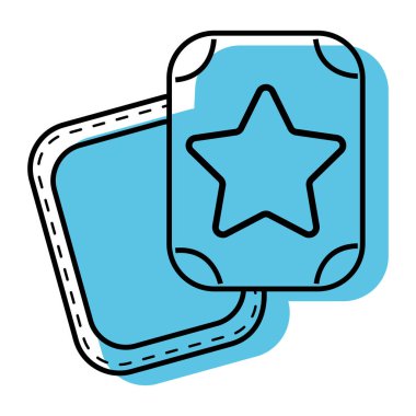 Ayrı renklerde astroloji kartları sihirli ikon vektör illüstrasyonu