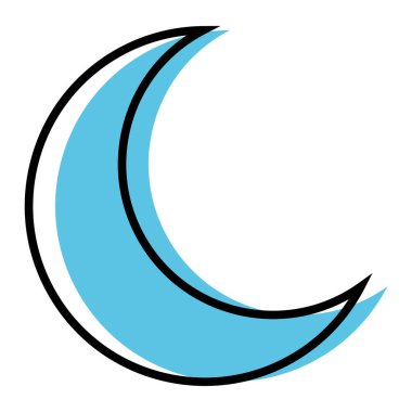 Ayın izole edilmiş astrolojisi sihirli ikon vektör çizimi