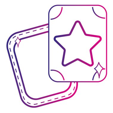 Ayrı renklerde astroloji kartları sihirli ikon vektör illüstrasyonu