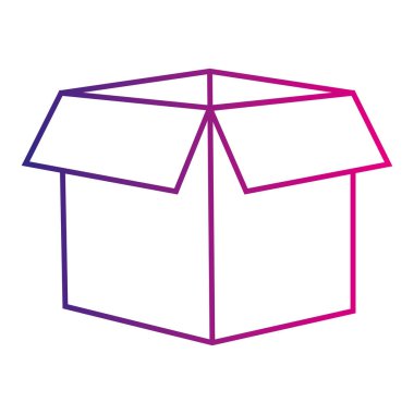 İzole edilmiş boş teslimat kutusu sihirli simgesi Vektör illüstrasyonuName