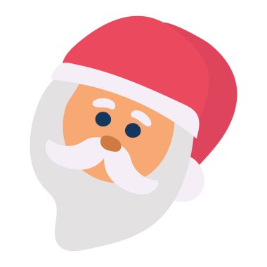 İzole edilmiş Noel Baba Noel Baba Avatar taslak ikonu Vektör illüstrasyonu