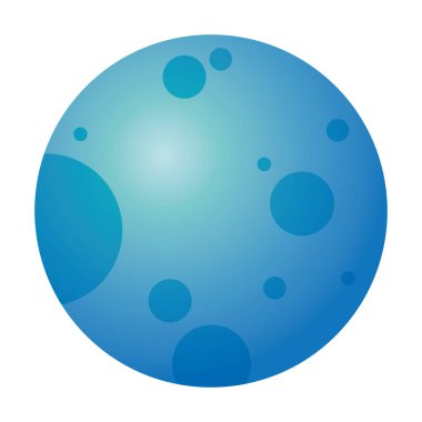 İzole edilmiş renkli gezegen simgesi Vektör illüstrasyonu