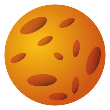 İzole edilmiş renkli gezegen simgesi Vektör illüstrasyonu