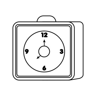 Alarm saat simgesi vektör illüstrasyonu