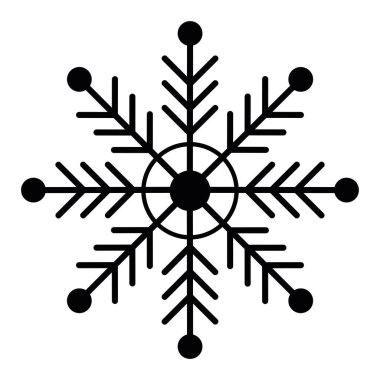 Kar Tanesi ikonu vektör illüstrasyonu
