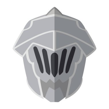 Renkli ortaçağ miğfer ikonu Vektör illüstrasyonu