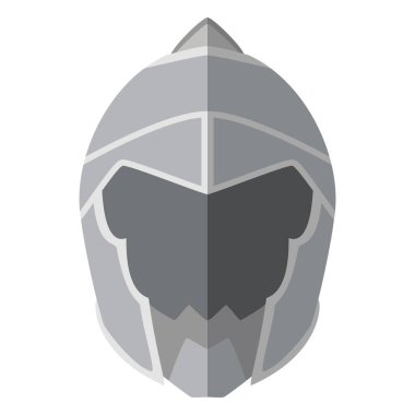 Renkli ortaçağ miğfer ikonu Vektör illüstrasyonu