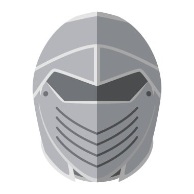 Renkli ortaçağ miğfer ikonu Vektör illüstrasyonu