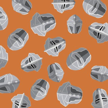 Ortaçağ kask simgeleri Desen arkaplan Vektörü illüstrasyonu