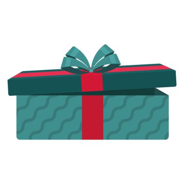 Renkli Noel hediye simgesi Vektör illüstrasyonu