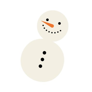 Renkli Noel Kardan Adam karakter simgesi Vektör illüstrasyonu