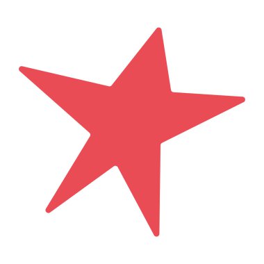 Renkli sevimli yıldız şekil simgesi Vektör illüstrasyonu