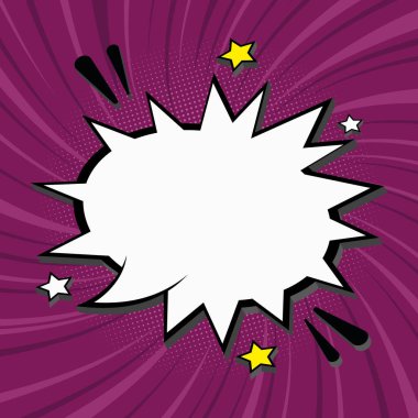 Boş çizgi roman sohbet vektörü illüstrasyonuName