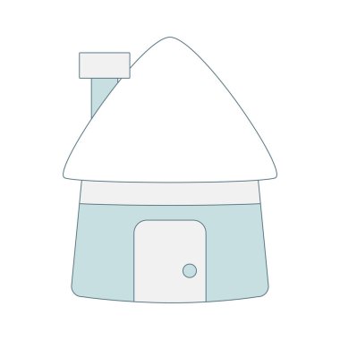 Renkli kış kabin simgesi Vektör illüstrasyonu