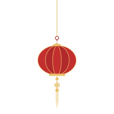 İzole edilmiş Çin feneri ikonu Düz Tasarım Vektörü illüstrasyonu