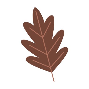 İzole edilmiş renkli mevsimsel yaprak ikonu Vektör illüstrasyonu