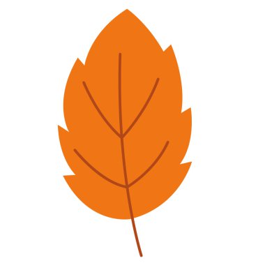 İzole edilmiş renkli mevsimsel yaprak ikonu Vektör illüstrasyonu