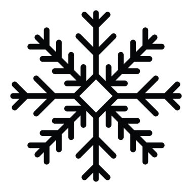 İzole edilmiş siyah noel kar tanesi ikonu Vektör illüstrasyonuName