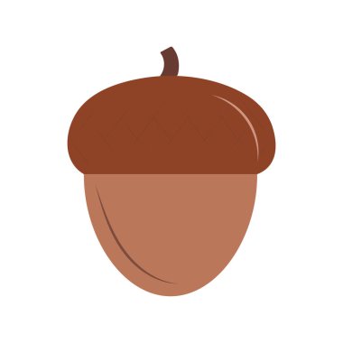 Ayrı renkte sonbahar fındık ikonu Vektör illüstrasyonu