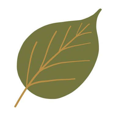 İzole edilmiş sonbahar mevsimsel yaprak ikonu Vektör illüstrasyonu