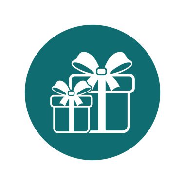 Hediye kutusu simgesi Noel hediye etiketi Vektör illüstrasyonuName