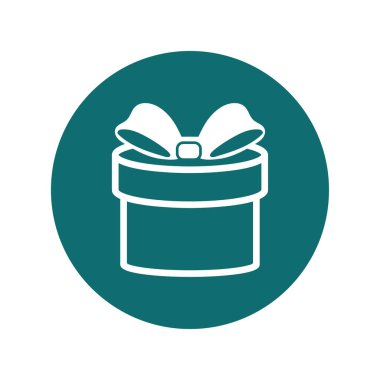 Hediye kutusu simgesi Noel hediye etiketi Vektör illüstrasyonuName