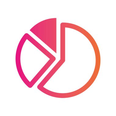 Pasta grafiği iş simgesi Vektör illüstrasyonu