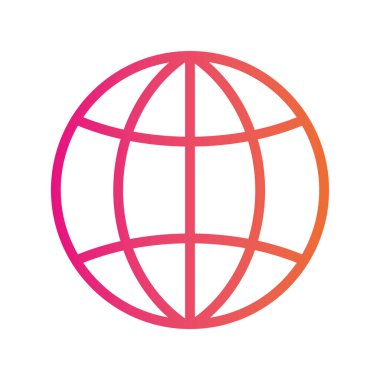 İzole edilmiş düz dünya simgesi Vektör illüstrasyonu