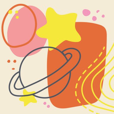 Renkli el çizimi arkaplan vektörü çizimi