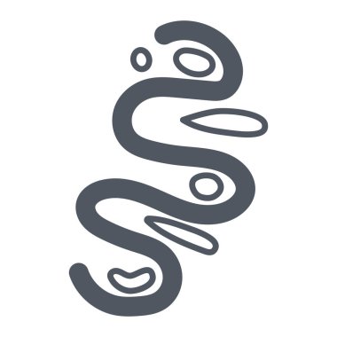 El çizimi solucan taslak ikonu Vektör illüstrasyonu