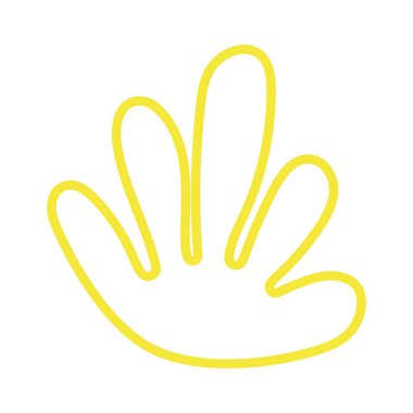 El çizimi doğal yaprak taslak ikonu Vektör illüstrasyonu