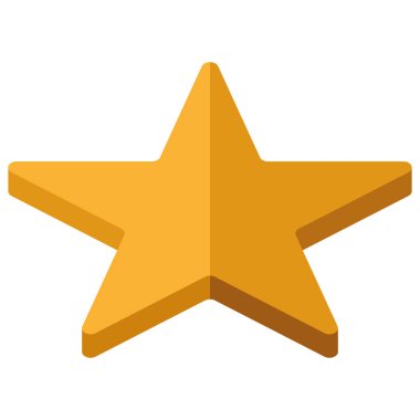 2d izometrik yıldız şekli simgesi Vektör illüstrasyonu