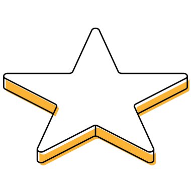 2d izometrik yıldız şekli simgesi Vektör illüstrasyonu