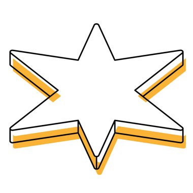 2d izometrik yıldız şekli simgesi Vektör illüstrasyonu