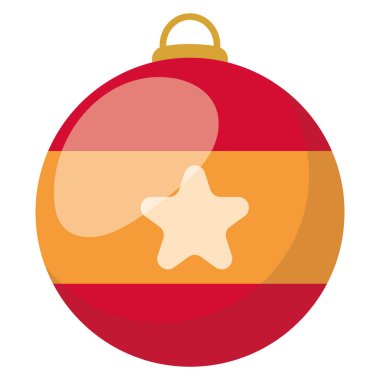 Ayrıntılı Noel ağacı topu ikonu Vektör illüstrasyonuName