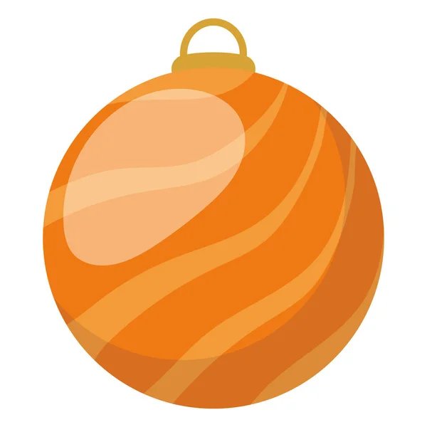 Detailed Christmas Tree Ball Icon Vector Illustration — Stock Vector