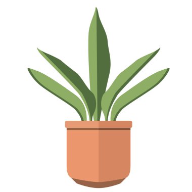 Şirin kapalı bitki simgesi Vektör illüstrasyonu