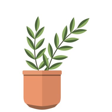 Şirin kapalı bitki simgesi Vektör illüstrasyonu